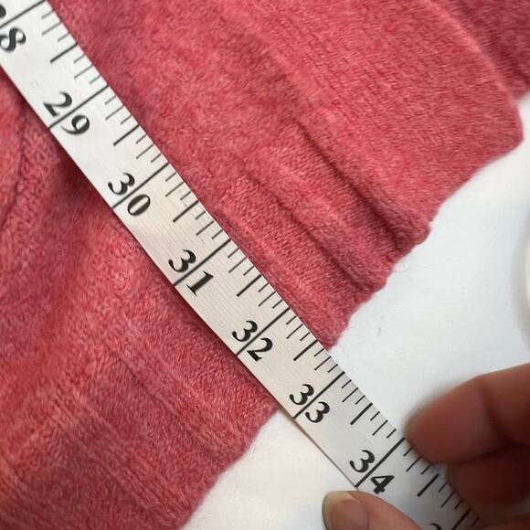 J.Crew Wool Alpaca Blend Open Cardigan Sweater Small Pink Long Lined Pockets - Picture 9 of 9